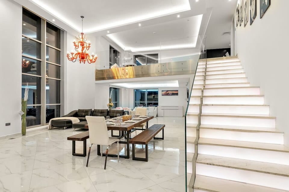 Living Area: Modern elegance with stunning views and stylish decor for ultimate relaxation!