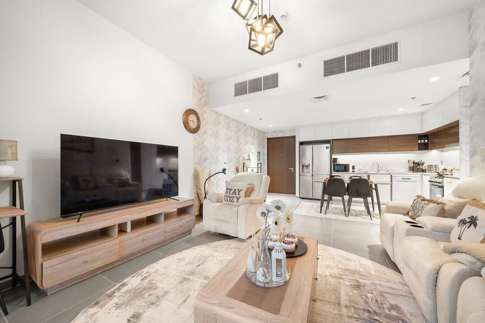 Living Room: Bright and inviting space with modern decor, perfect for relaxation or movie nights!