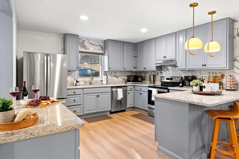 Perfect space for cooking and gathering with ample counter space.