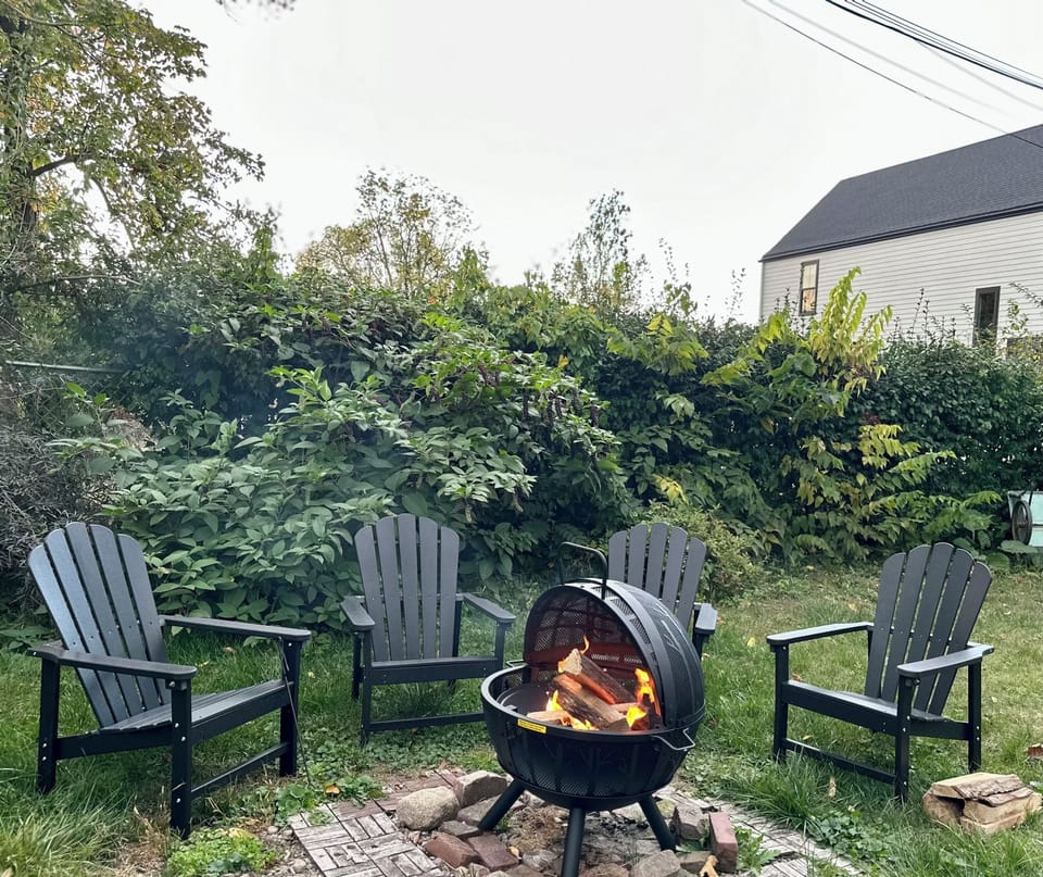 Backyard firepit chill zone