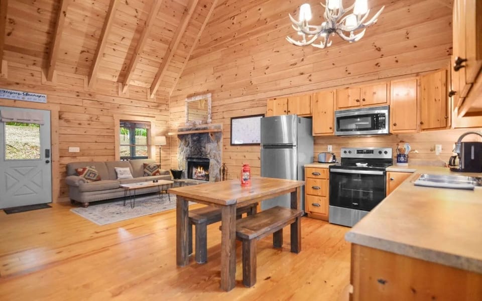 Kitchen with view to front door