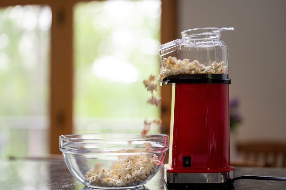 Complimentary air pop popcorn