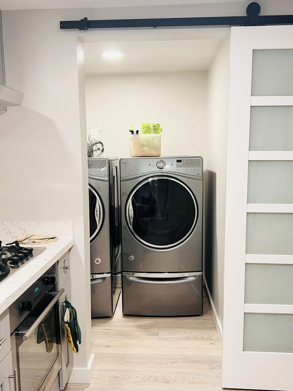 full-size washer and dryer