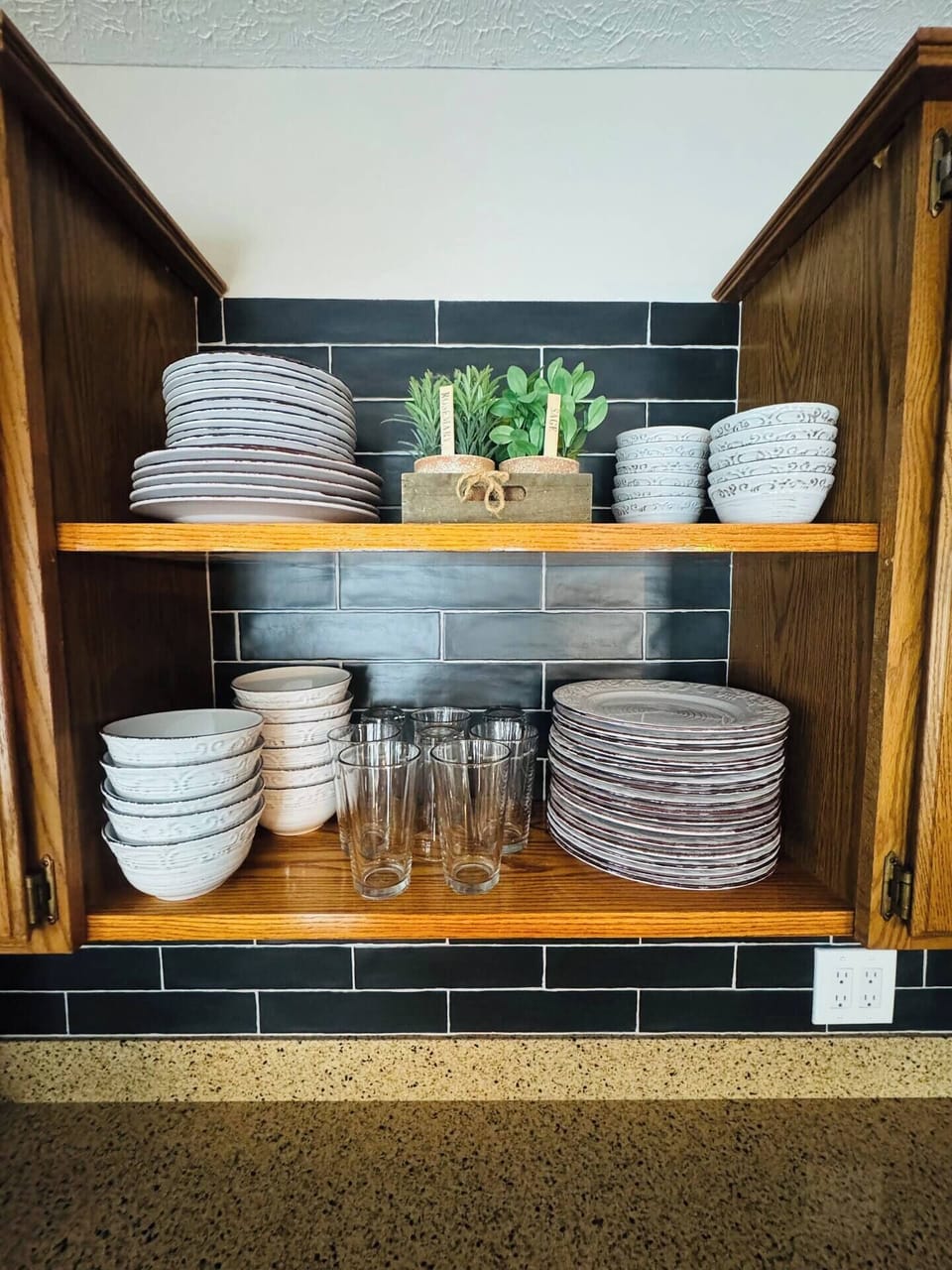 Fully stocked kitchen