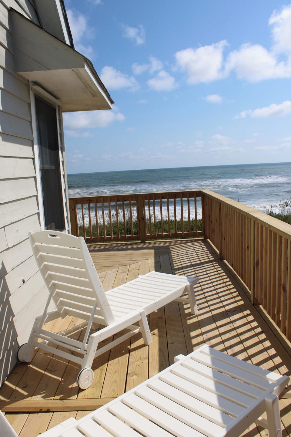 Our side deck is a great place to enjoy the view and a good book.