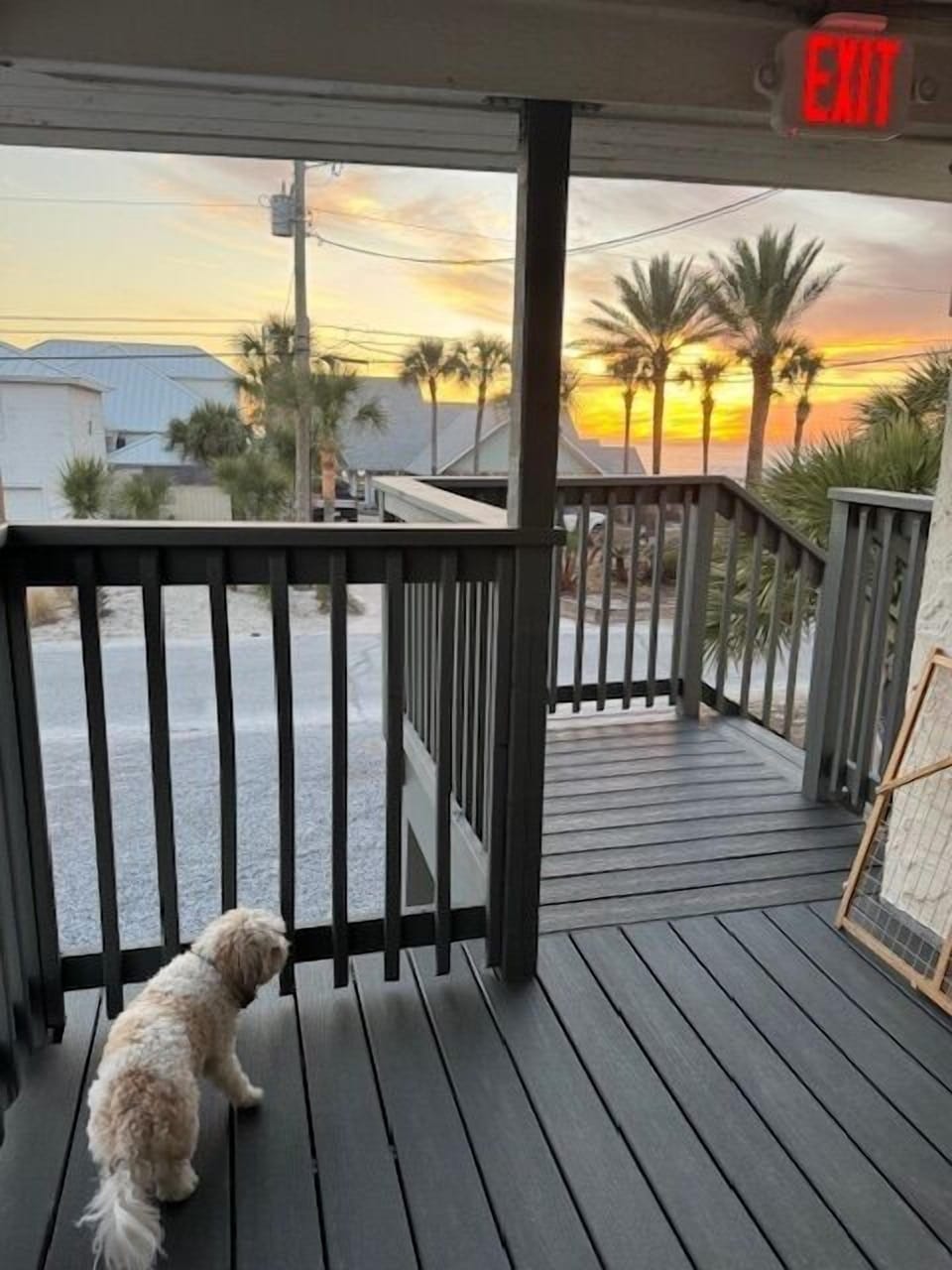 View from Upstairs deck of Motel (this room is on the bottom floor)