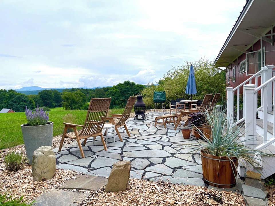Eastern view overlooking the Green Mountains of Vermont