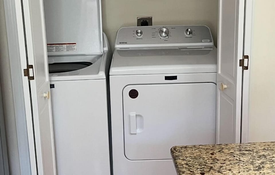 In unit, washer and dryer for guest use
