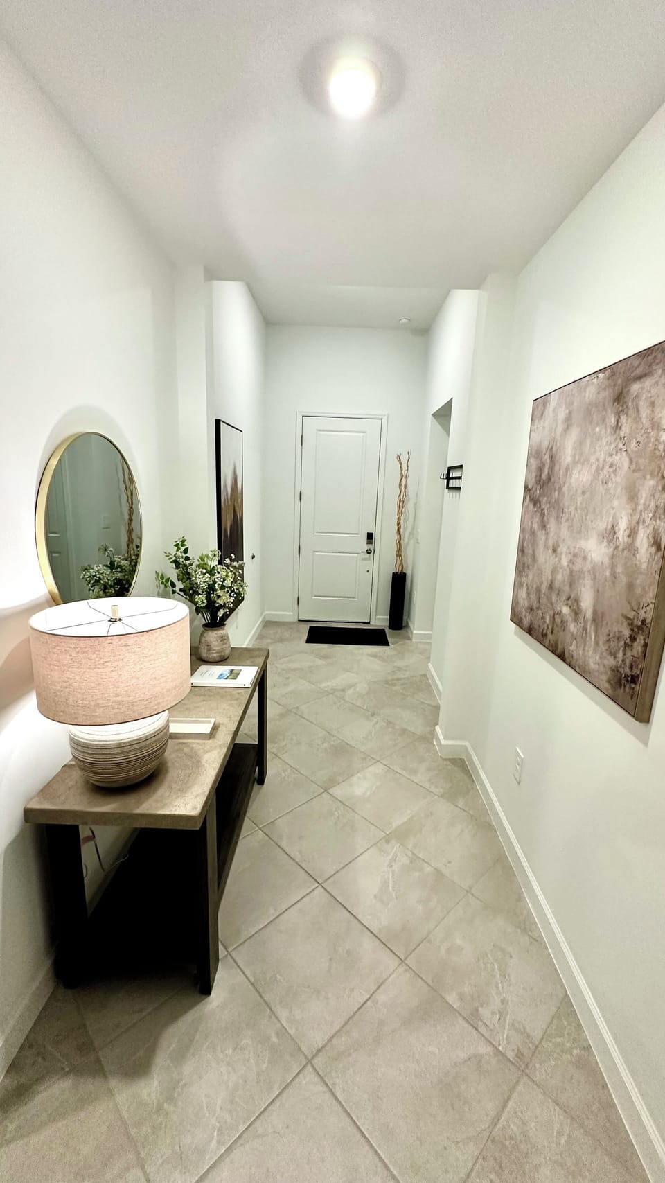 Grand entrance with 9 foot entrance door