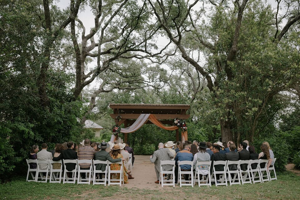 Outdoor banquet area