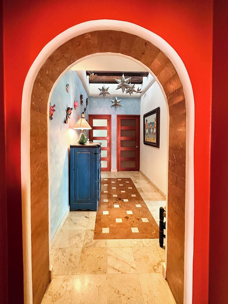 The hallway leading to rooms 2, 3, and 4. 