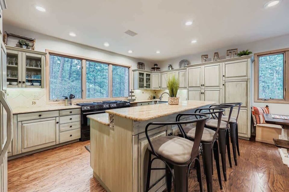 Fully stocked kitchen for cooking in serving meals for your group