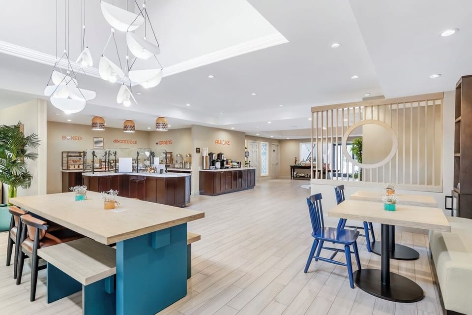 Fuel up anytime at the convenient self-serve beverage station.