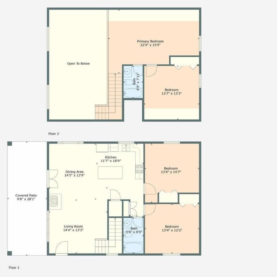 On the main level, you`ll find a fully equipped kitchen, a living room, a bathroom, and 2 charming bedrooms. Upstairs, you`ll discover a spacious loft area, an additional bathroom, and a third bedroom