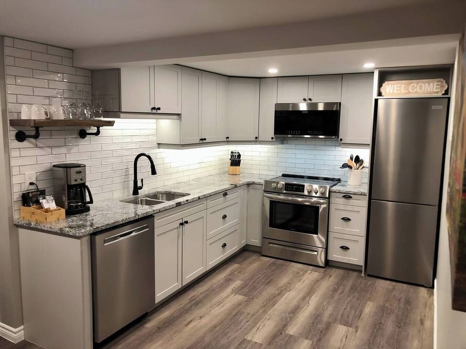 Fully stocked kitchen