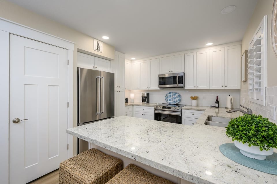 Updated kitchen with granite countertops