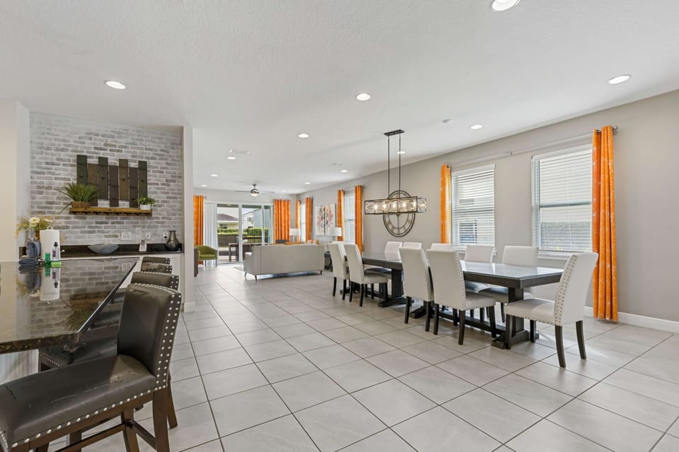 Open plan with high ceilings and plenty of natural light.