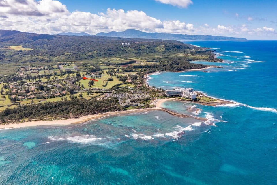 Rugged coastline where waves meet volcanic rock
