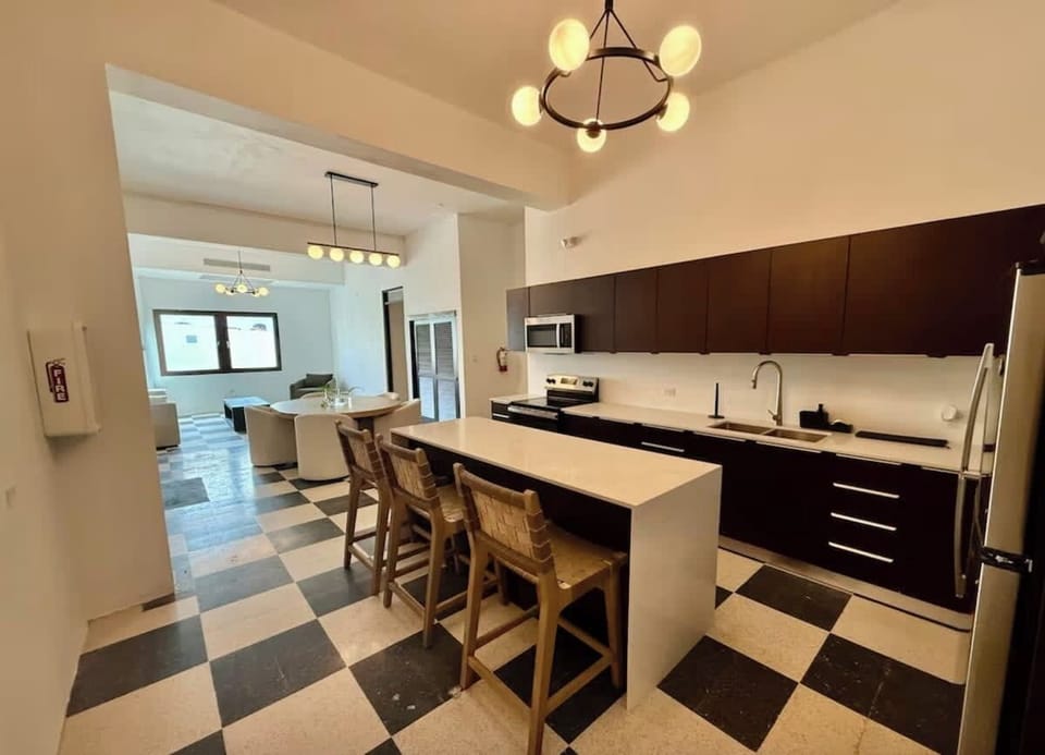 Prepare meals with ease in the fully equipped open kitchen.