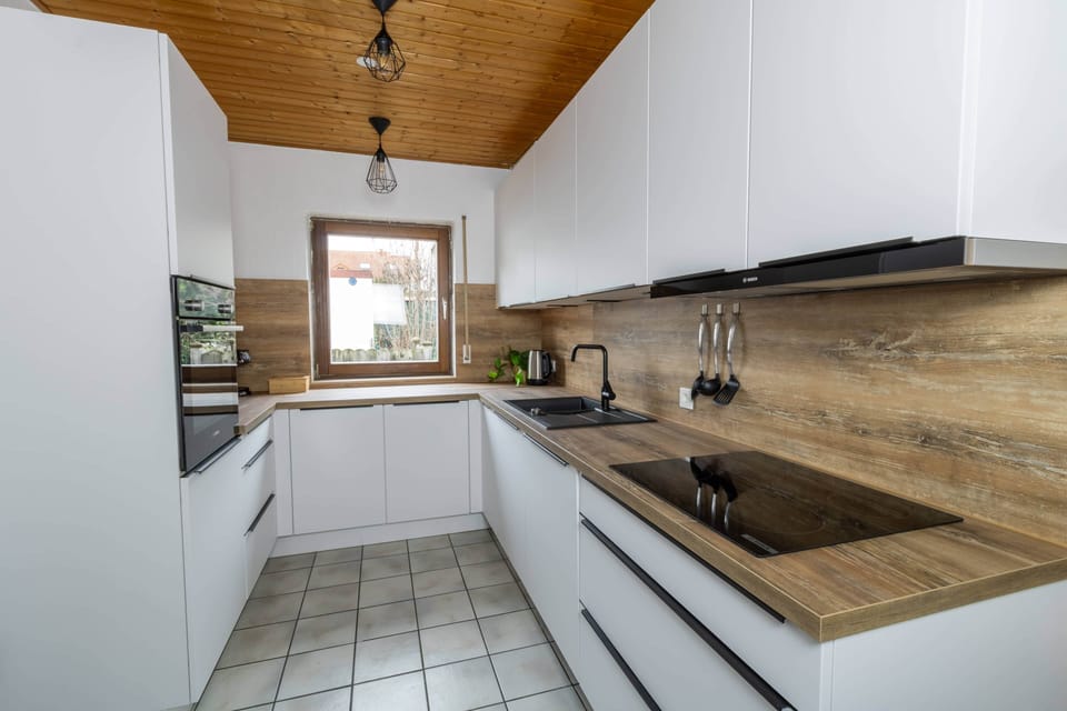 Modern kitchen with a generous work surface