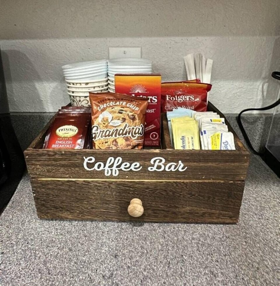 Indulge in a daily treat with the complimentary coffee bar, thoughtfully designed to offer a perfect start to your day.