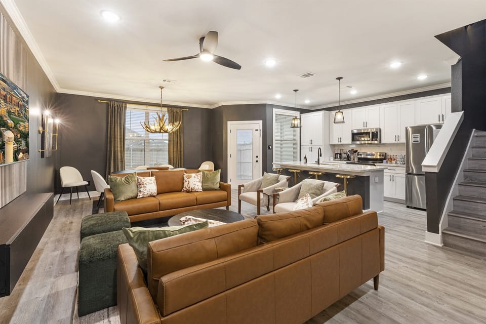This cowboy-inspired living room is the perfect retreat to kick back and relax.