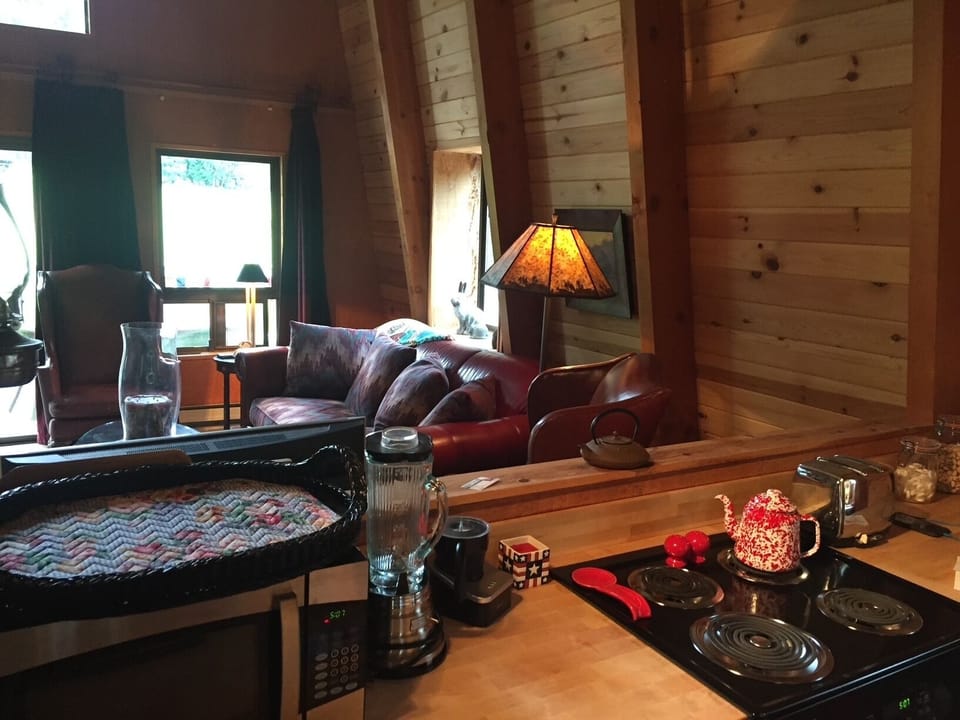 Kitchen open to living room