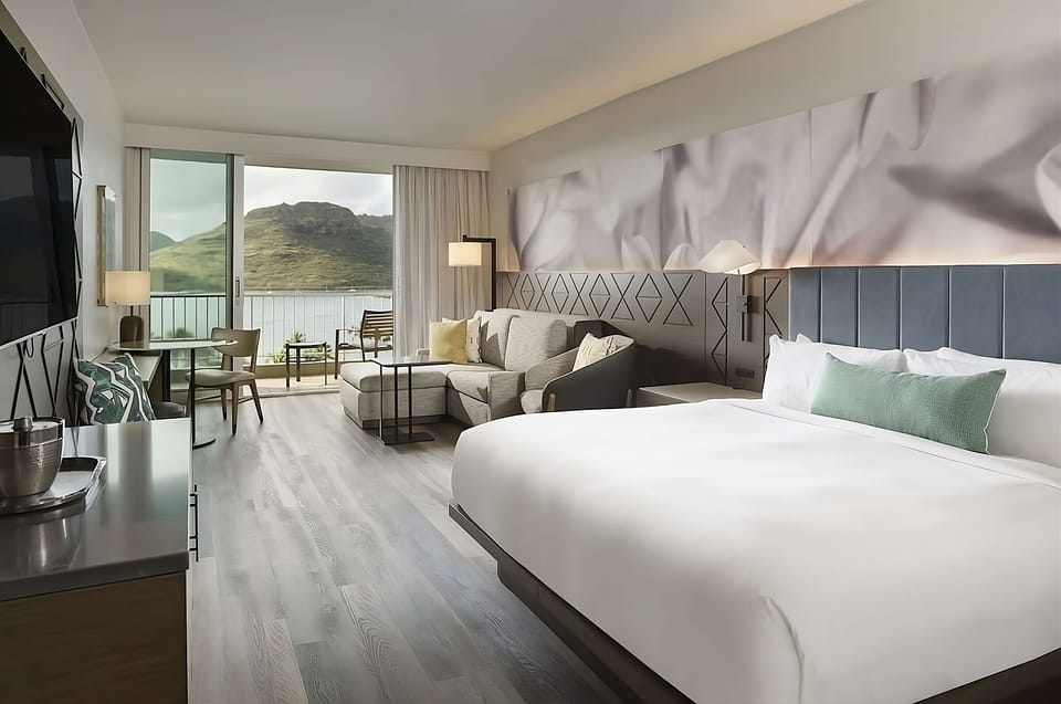 Wake up to mountain views from your private balcony.