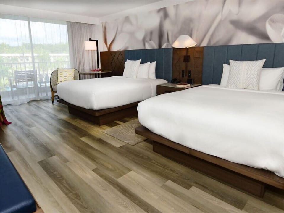 Stretch out with extra space and two plush beds.