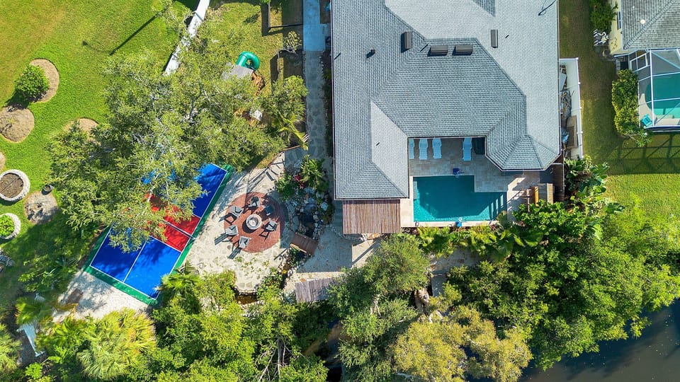 Aerial view of your peaceful getaway