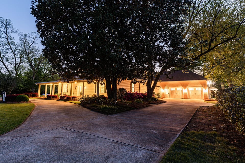 Front/side view in evening