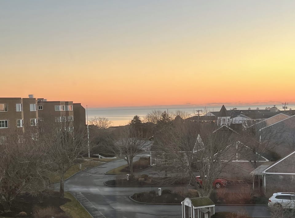 Sunset view from various windows in our unit.
