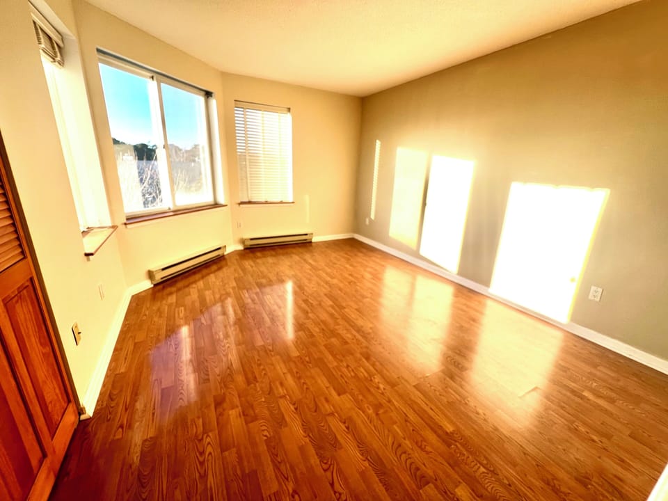 Freshly painted bedroom #2 with water view.  King bed on order.