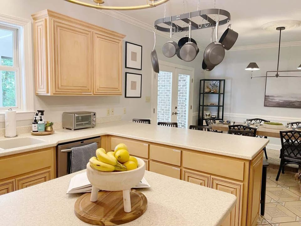 Fully stocked and ready to go! This kitchen has everything you need to prepare fun and delicious home-cooked meals