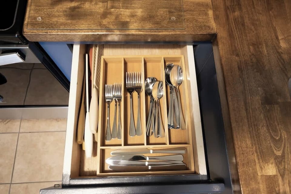 A drawer full of silverware is the first step to preparing a delicious home-cooked meal. 