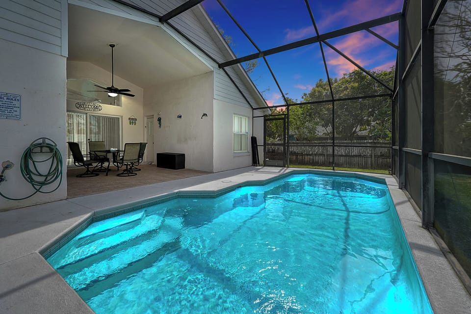 Escape to Serenity: Your Private Pool Oasis Awaits! 
Imagine stepping into a tranquil retreat, where the only sounds are the gentle ripples of water and the soft rustling of palm trees.