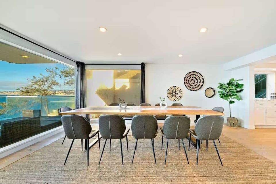 The indoor dining space 