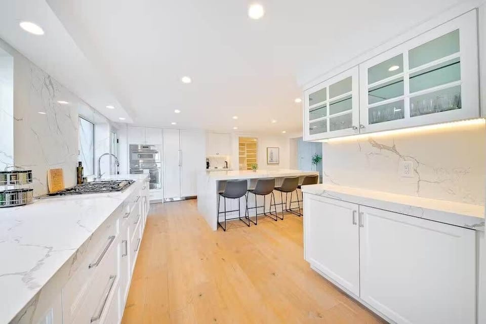 Kitchen with ample prep space