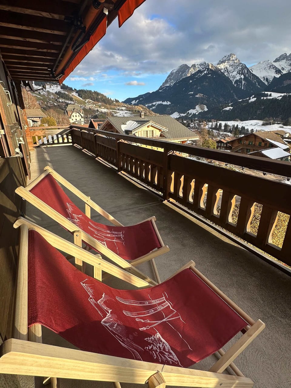 panoramic balcony with big outdoor heater 