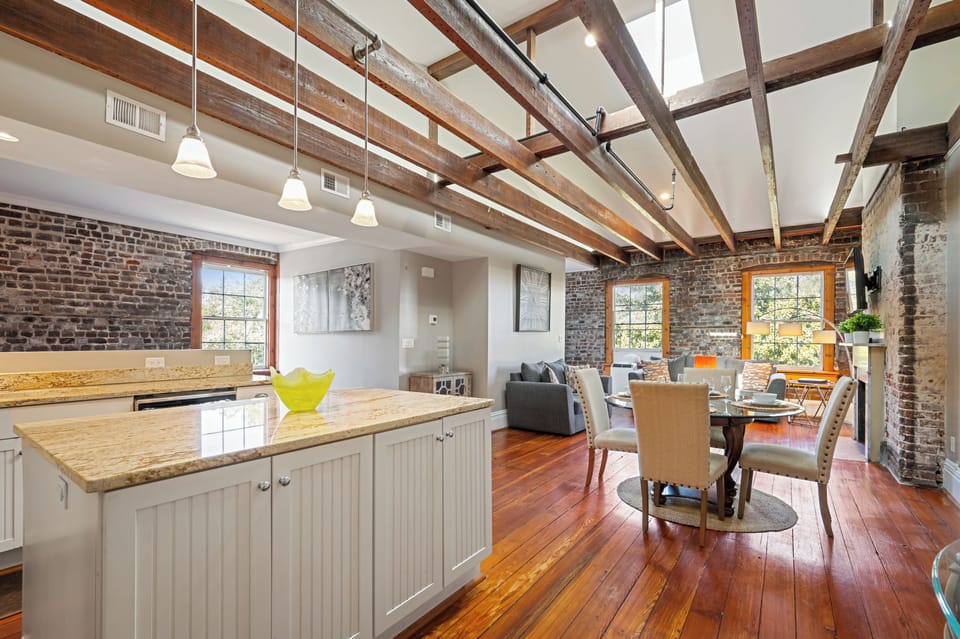 Wood Beams in Living Room