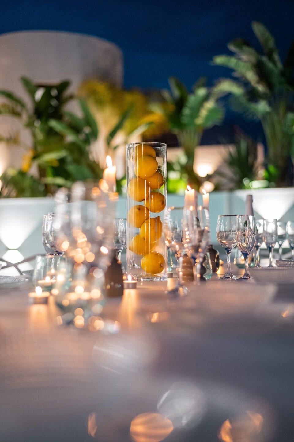 Outdoor banquet area