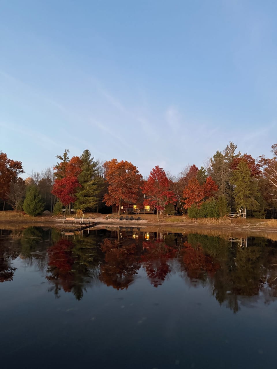 Fall property view from the lake