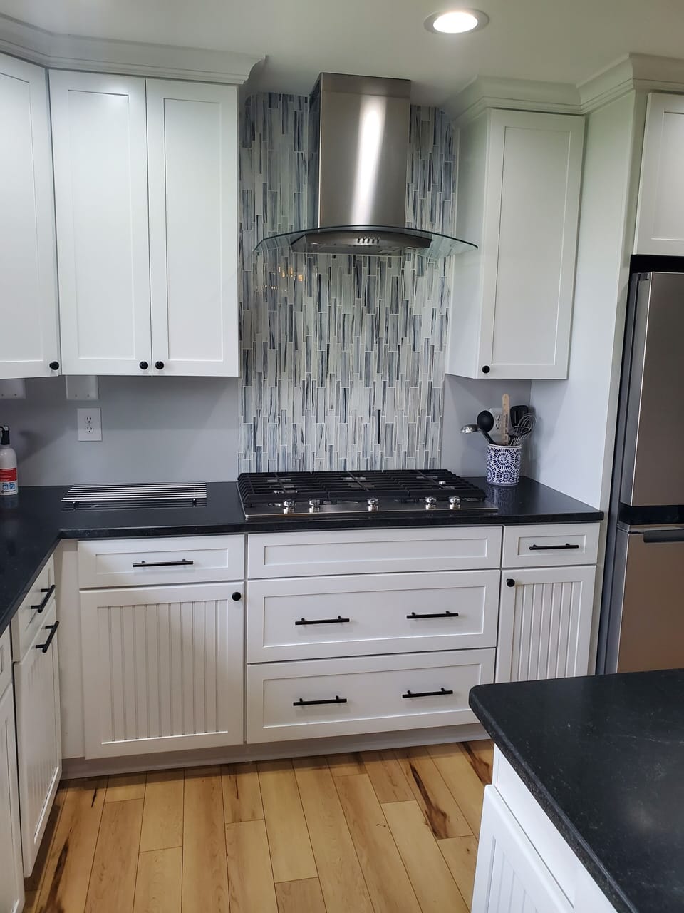 Gas cooktop in kitchen
