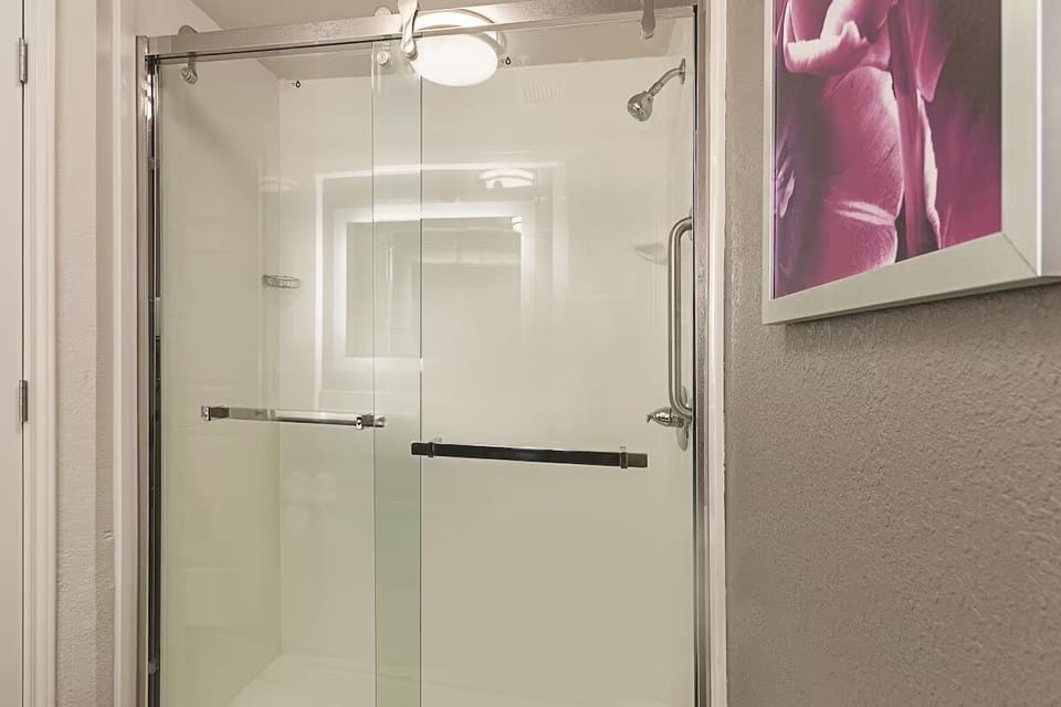 Start your morning with an easy, spacious walk-in shower.