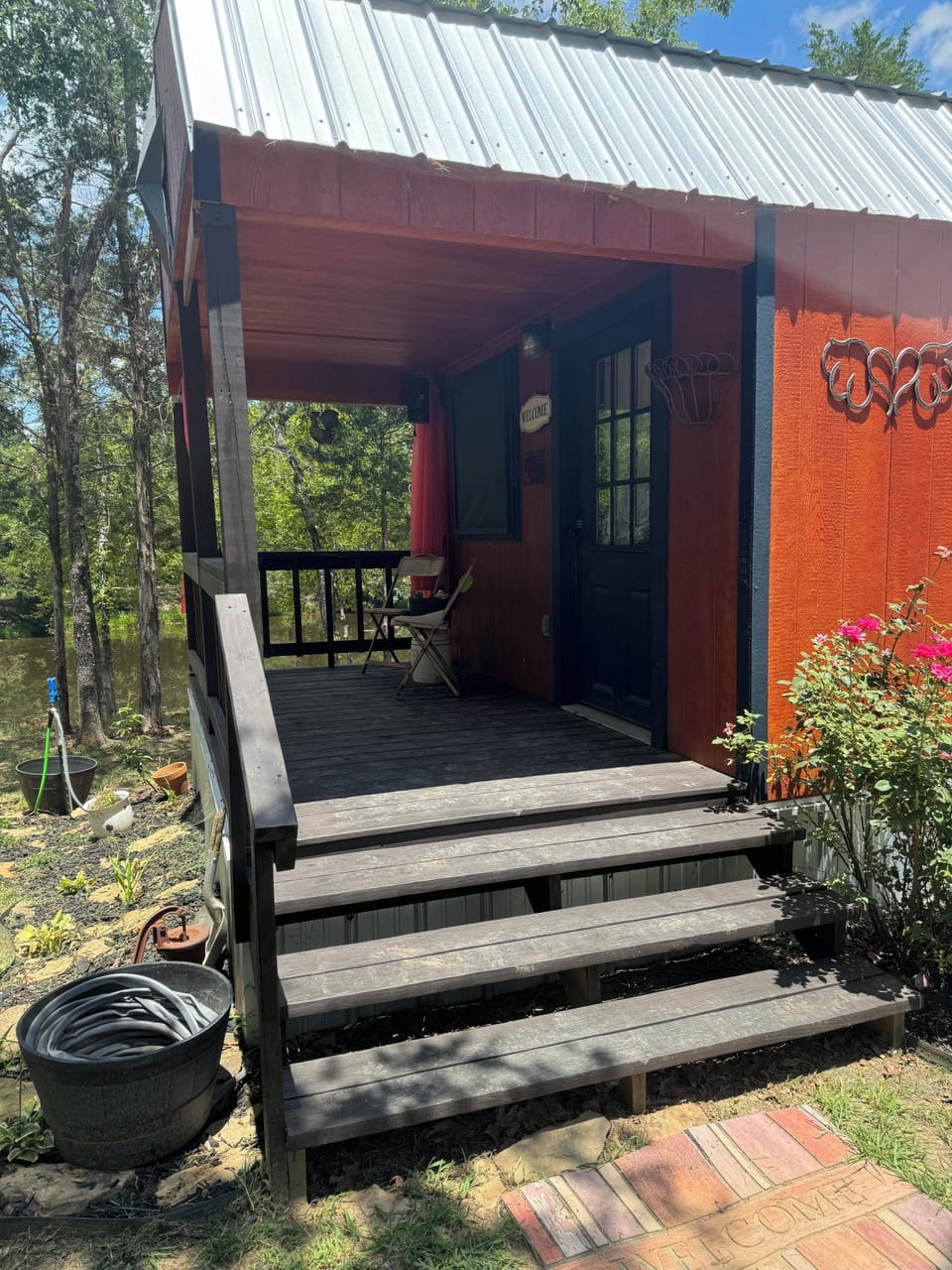 Sit on the porch and enjoy a cup of coffee while taking in the scenery. 
