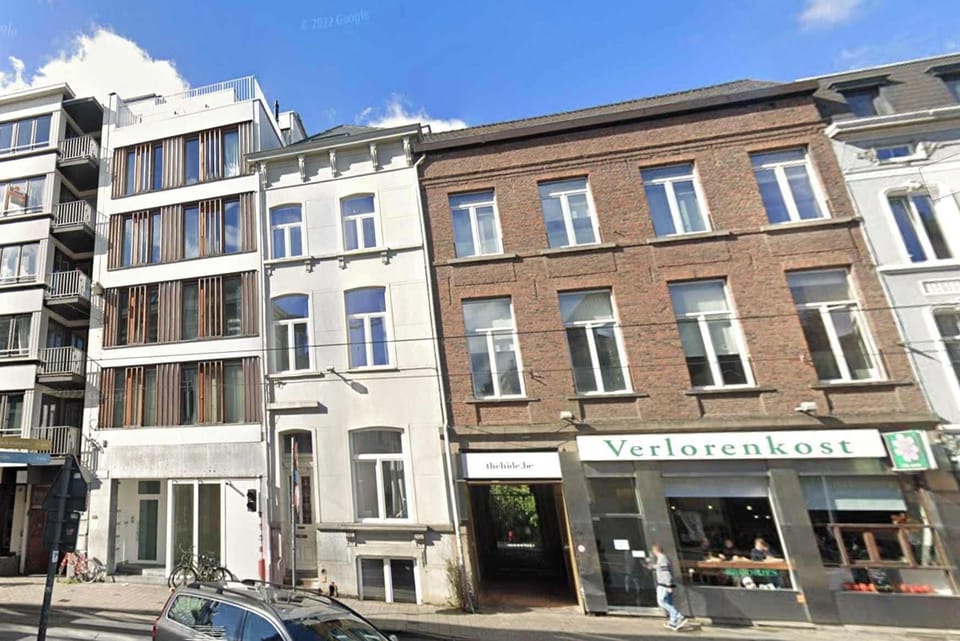 Street view of the charming city facade.