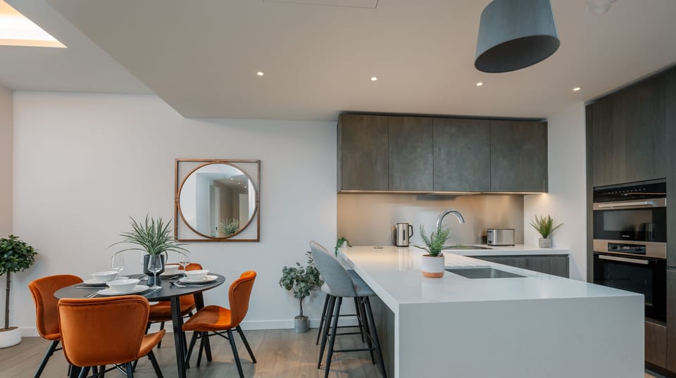 Elegant dining area, perfect for both intimate meals and entertaining guests