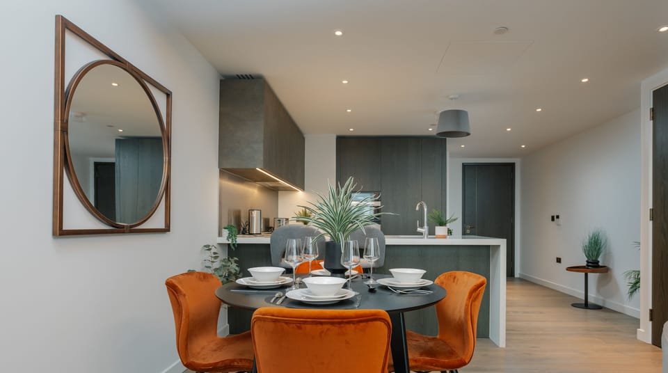 The dining area also benefits from the natural light