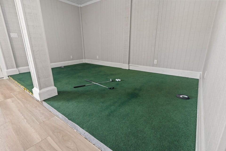 Practice your putting before you hit the course or have a fun competition with the group.