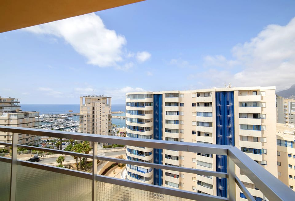 View of the pool from Mar II in Calpe near La Fossa beach
